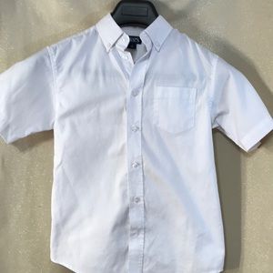 Boys  size 10 white shirt sleeve dress shirt
